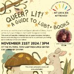 Open Door Discussion: Queer? Lit! - A Guide to LGBT+ Books on November 21, 2024